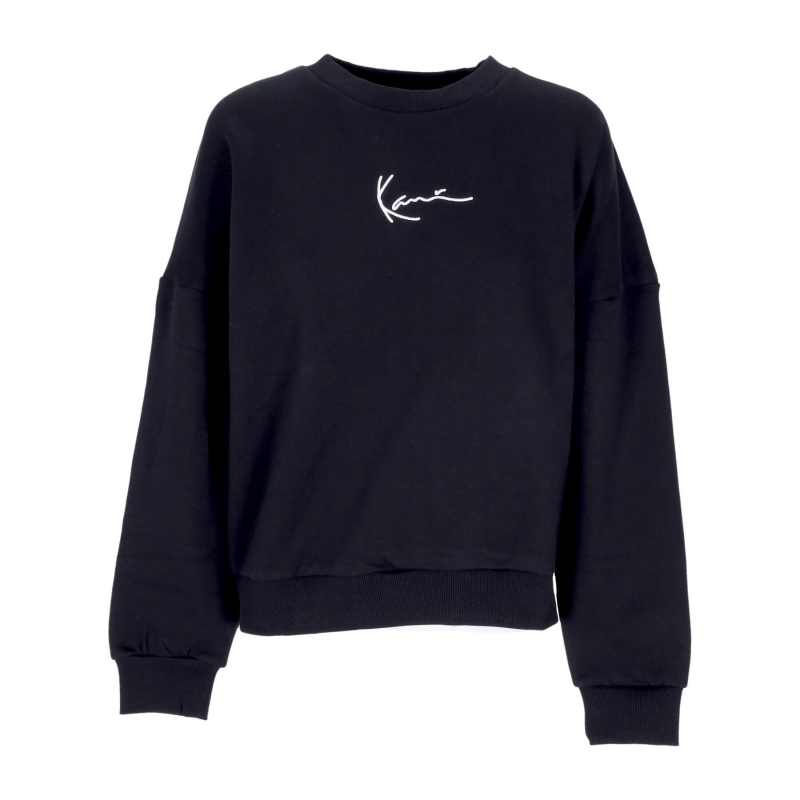 Damen-Sweatshirt mit Rundhalsausschnitt Small Signature Crew Schwarz