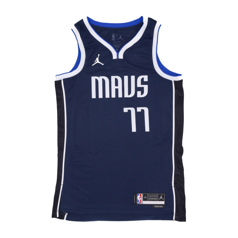Herren-Basketball-Tanktop NBA Statement Edition 22 Dri-Fit Swingman-Trikot Nr. 77 Luka Doncic Dalmav College Navy