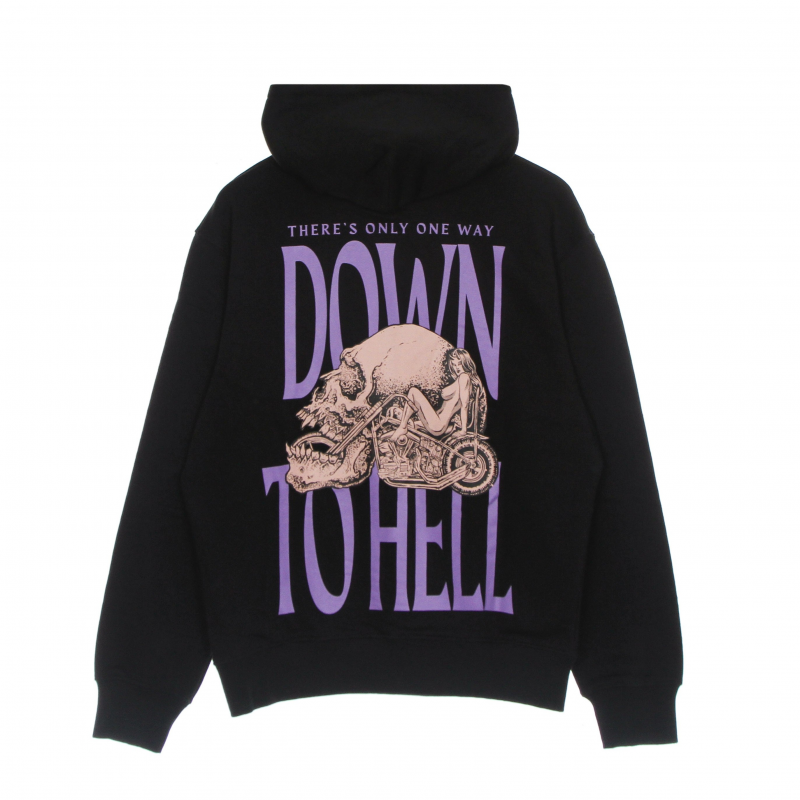 Leichtes Herren-Sweatshirt mit Kapuze Down To Hell Hoodie Schwarz