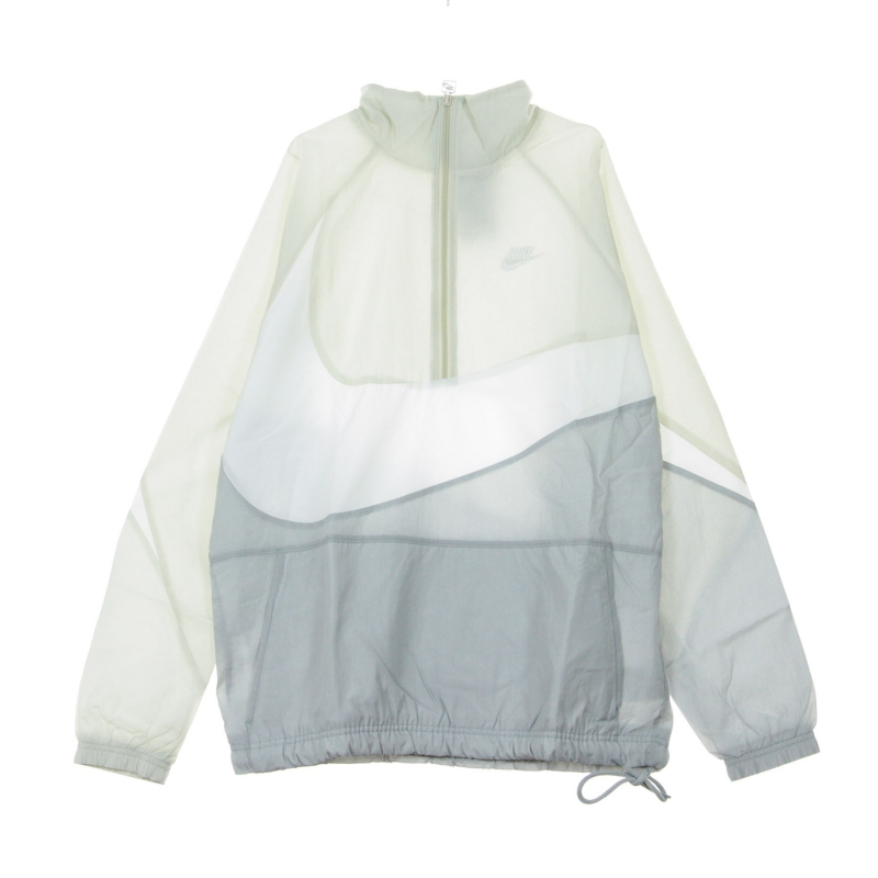Abnehmbarer Herren-Windbreaker Vw Swoosh WVN Hlfzip Jkt Wolf Grey/White/Light Bone/White