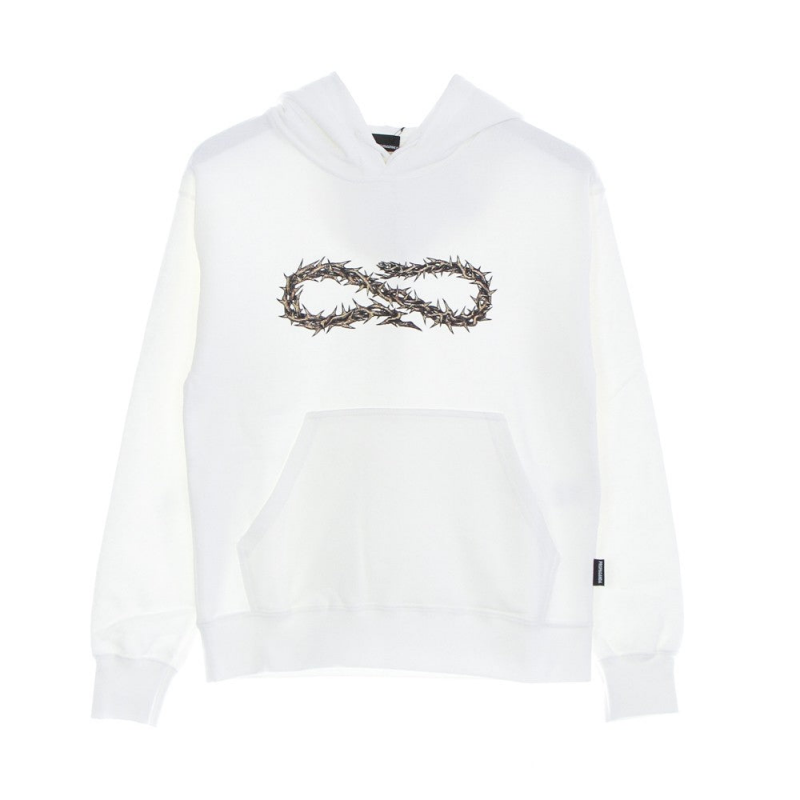 Leichtes Herren-Sweatshirt mit Kapuze Thorn Logo Hoodie Natur