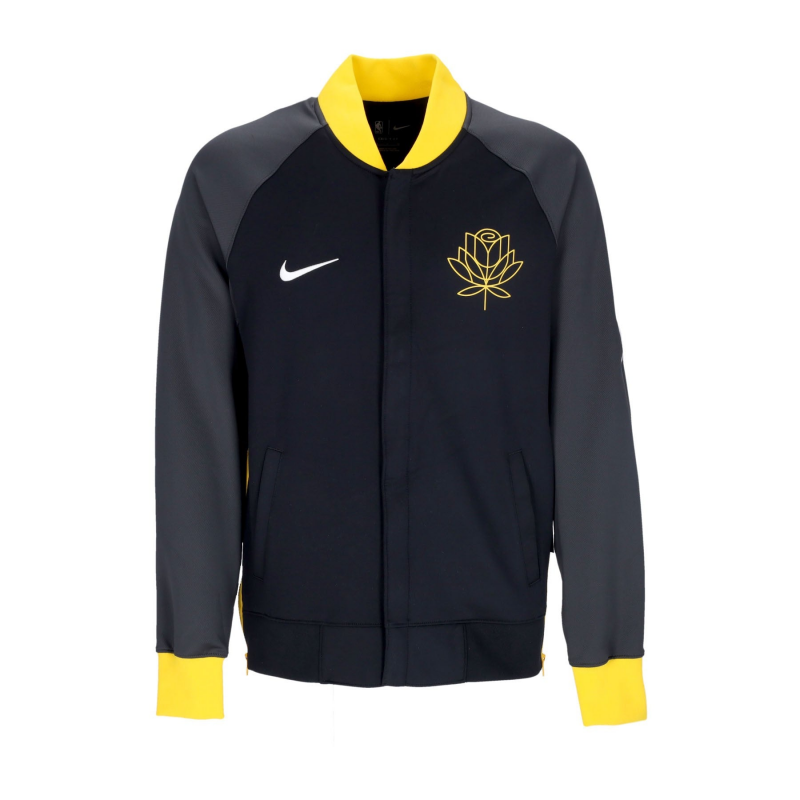 Herren College Lightweight Sweatshirt Nba City Edition Dri-fit Showtime Jacke mit durchgehendem ReiBverschluss Golwar Schwarz/Anthrazit/Amarillo/WeiB