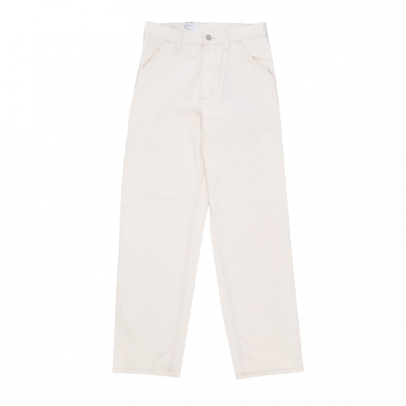 Herren-Jeans, Single-Knee-Hose, weiB gespult