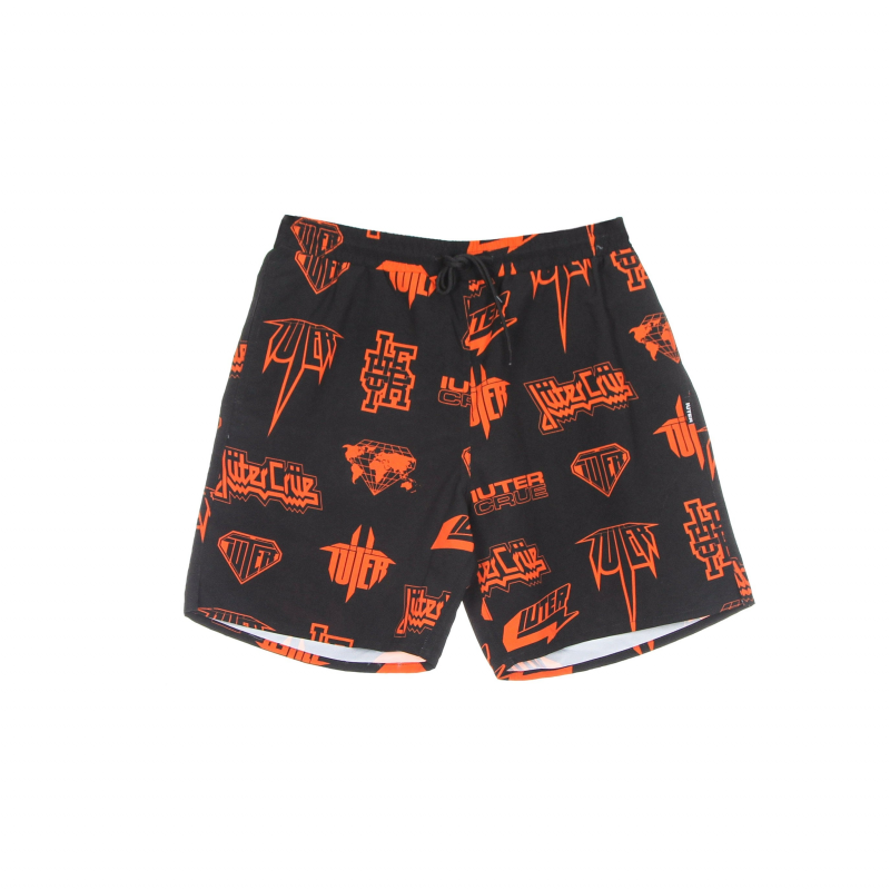 Bermuda Herren Kostum Horns Allover Boardshort Schwarz