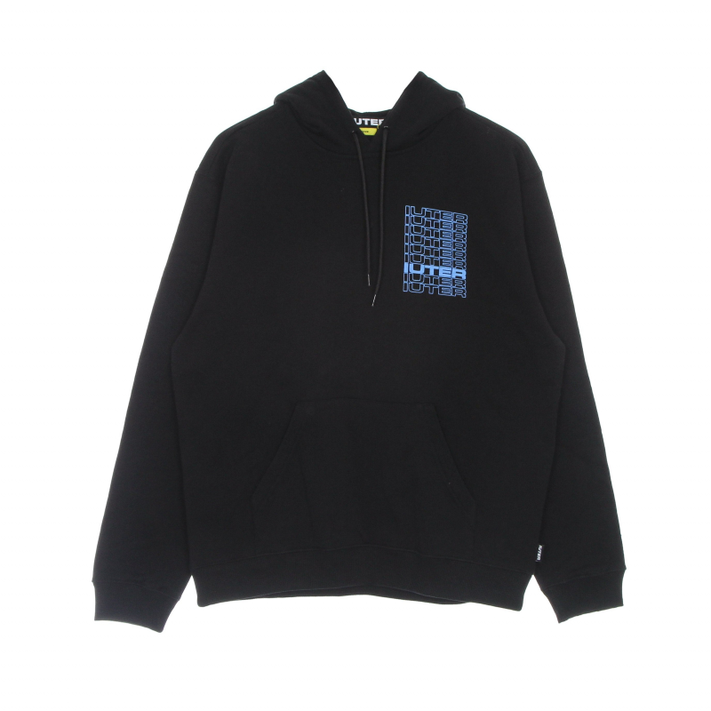 Leichtes Kapuzen-Sweatshirt fur Herren, Spine Hoodie, Schwarz