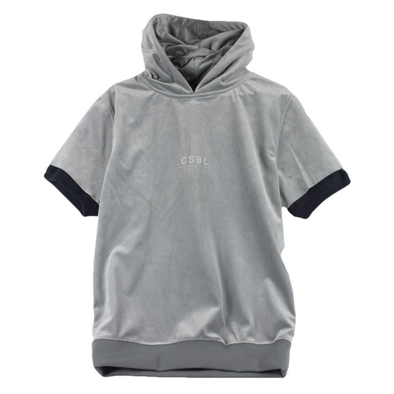 Herren Kurzarm-Hoodie New Age Short Sleeve Hoody Grau