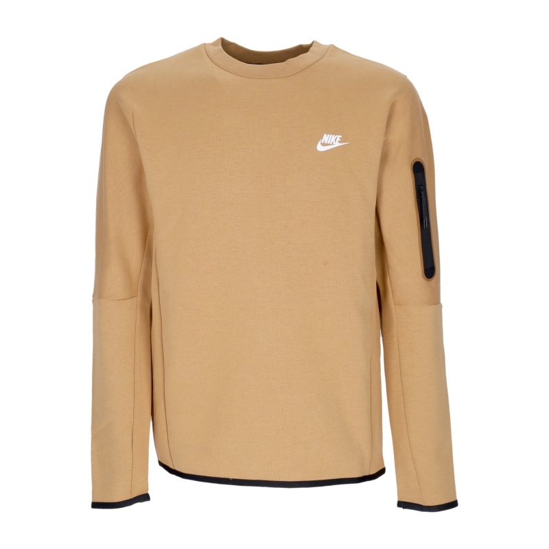 Leichtes Herren-Sweatshirt mit Rundhalsausschnitt, Sportswear Tech Fleece, Elemental Gold/Sail