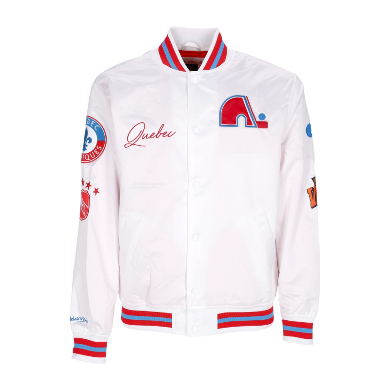 Herren Bomberjacke Nhl Hometown Lw Satinjacke Quenor WeiB