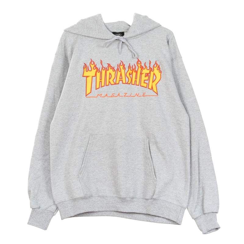 Herren Kapuzenpullover Flame Hood Grau/Gelb