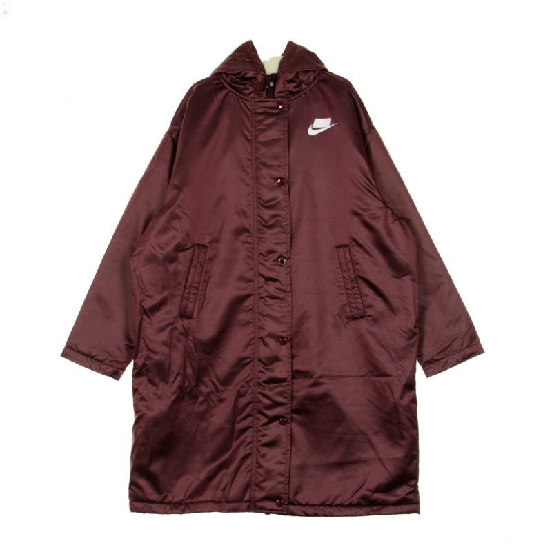 Lange Damenjacke W Sport Pac Parka Night Maroon/Musselin/WeiB