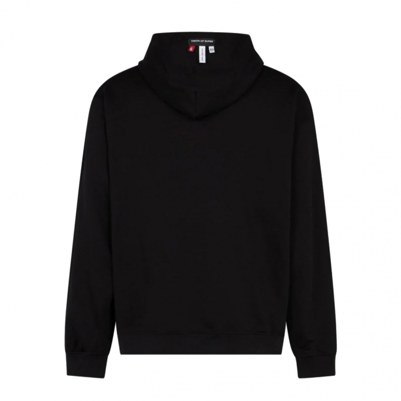 Leichtes Herren-Kapuzenpullover mit Rock-Tiger-Print, Schwarz