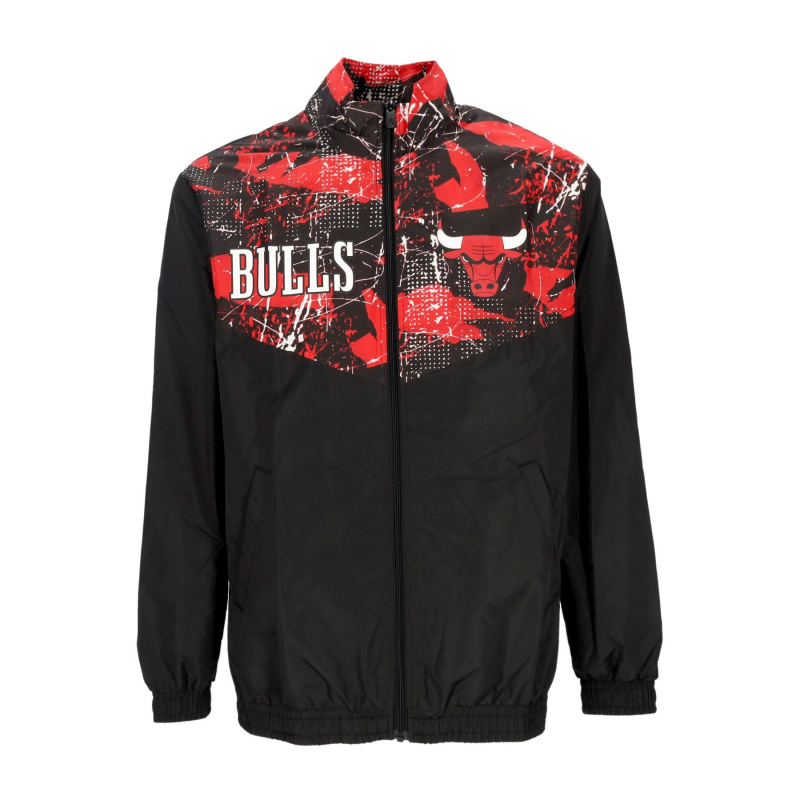 Herren-Trainingsjacke NBA All Over Print Panel Track Jacket Chibul Black/Front Door Red