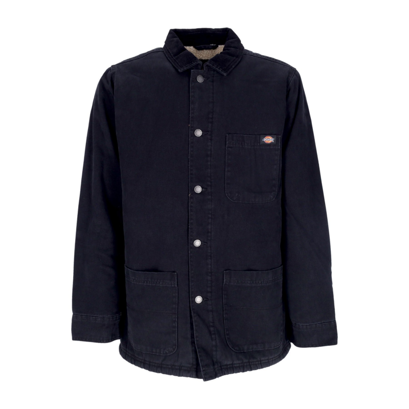 Herren-Arbeitsjacke aus Enten-Canvas-Hausarbeitsmantel, Stone Washed Black