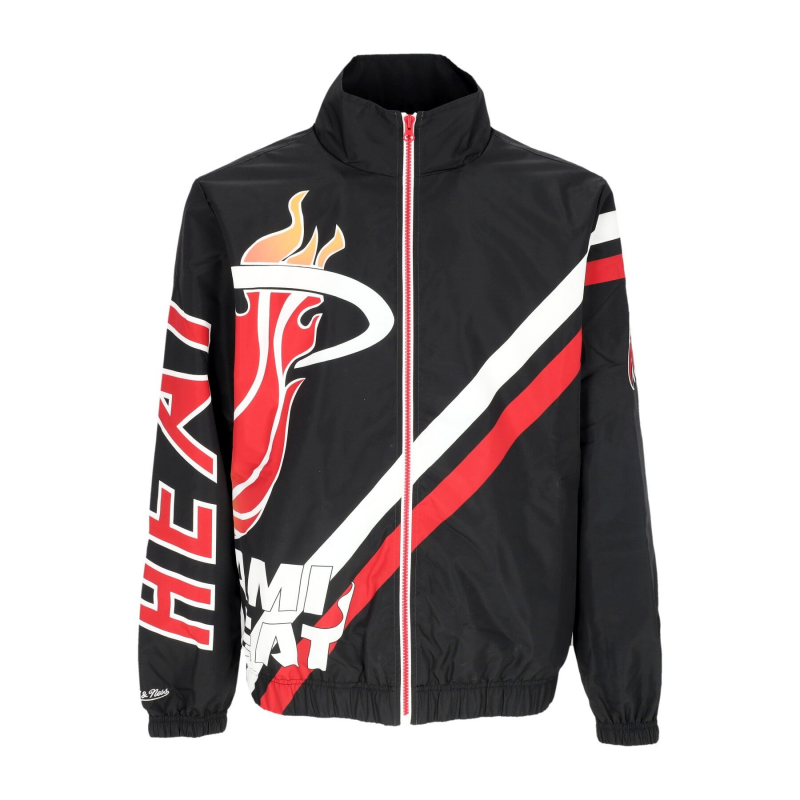 Herren-Windbreaker Nba Exploded Logo Aufwarmjacke Hardwood Classics Miahea Schwarz
