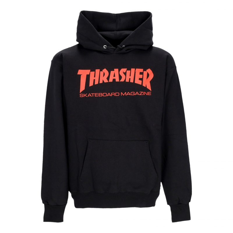 Herren Skatemag Hood Sweatshirt Schwarz/Rot