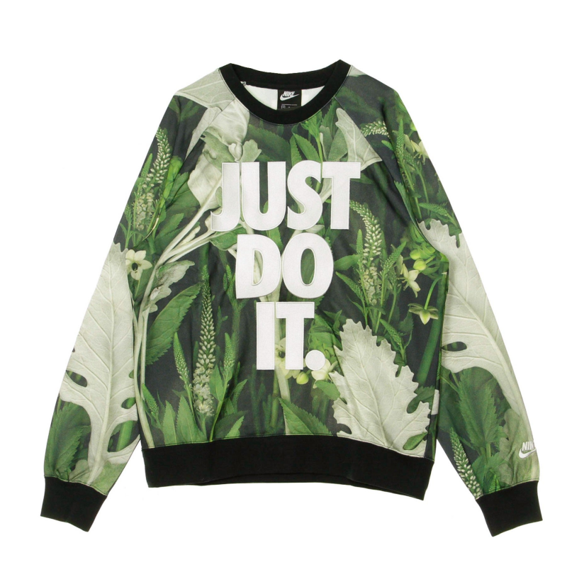 Leichtes Herren-Sweatshirt mit Rundhalsausschnitt Just Do It Crew Floral Spruce Aura