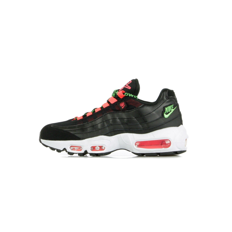 W Air Max 95 Se Damen-Halbschuh weltweit Schwarz/Grun Strike/Flash Crimson/WeiB