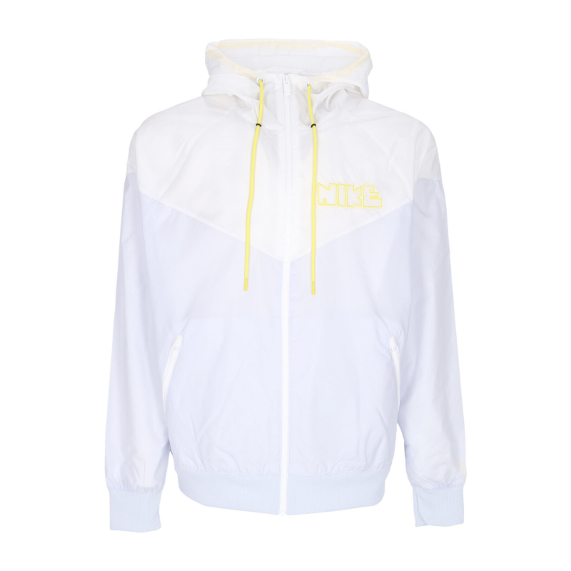 Windjacke Herren Windrunner Woven Lined Jacke FuBball Grau/WeiB/WeiB/Optik Gelb