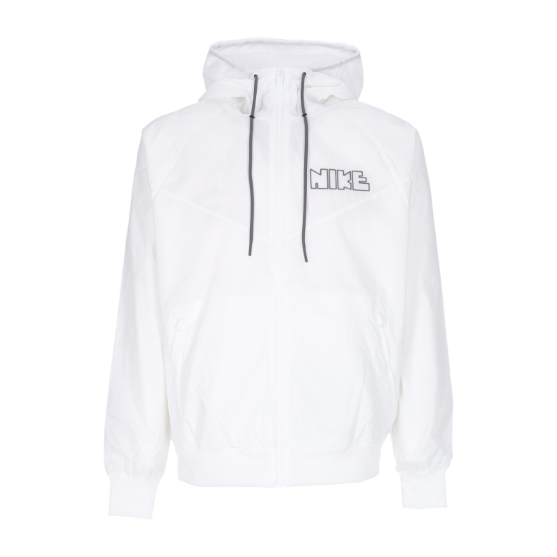 Windrunner Herren-Windbreaker-Jacke, gewebt, gefuttert, WeiB/WeiB/WeiB/Eisengrau