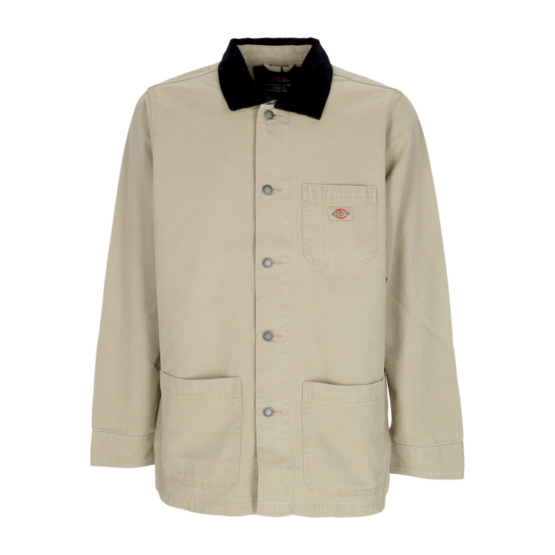 Arbeitsjacke fur Herren, Entenleinen, Sommer-Hausarbeitsmantel, Wustensand