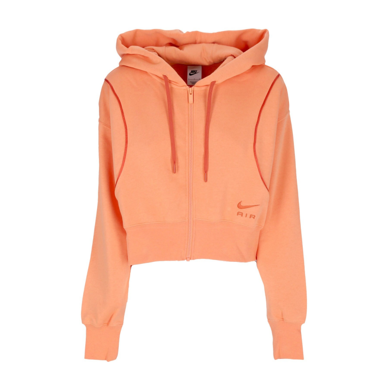 Damen-Kapuzenpullover mit ReiBverschluss, Sportswear Air Fleece, durchgehender ReiBverschluss, Orange, Trance/Mantra-Orange