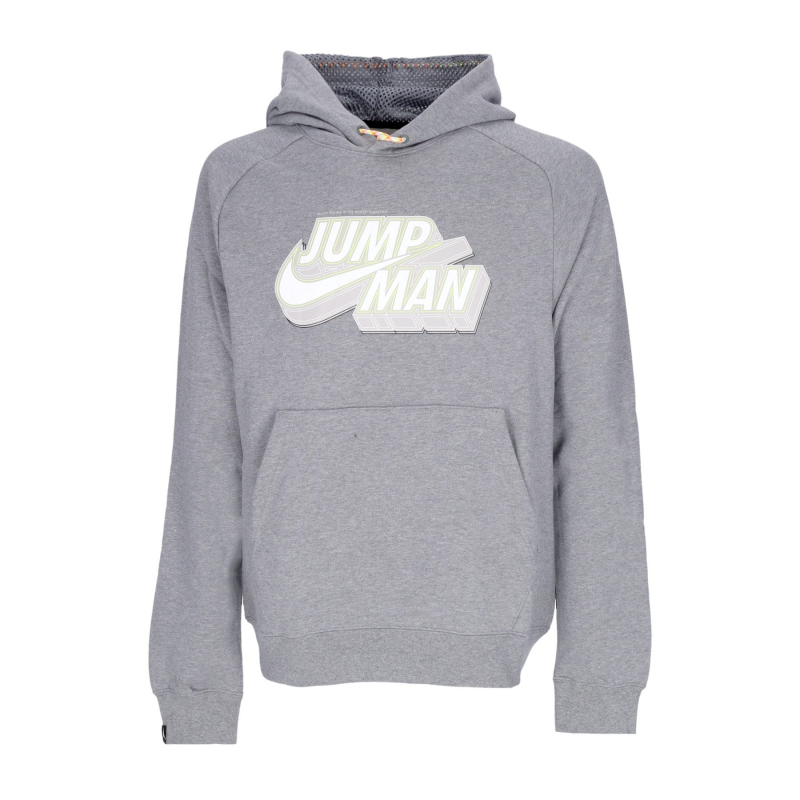 Leichtes Herren-Kapuzenpullover Jumpman Fleece Pullover Hoodie Carbon Heather