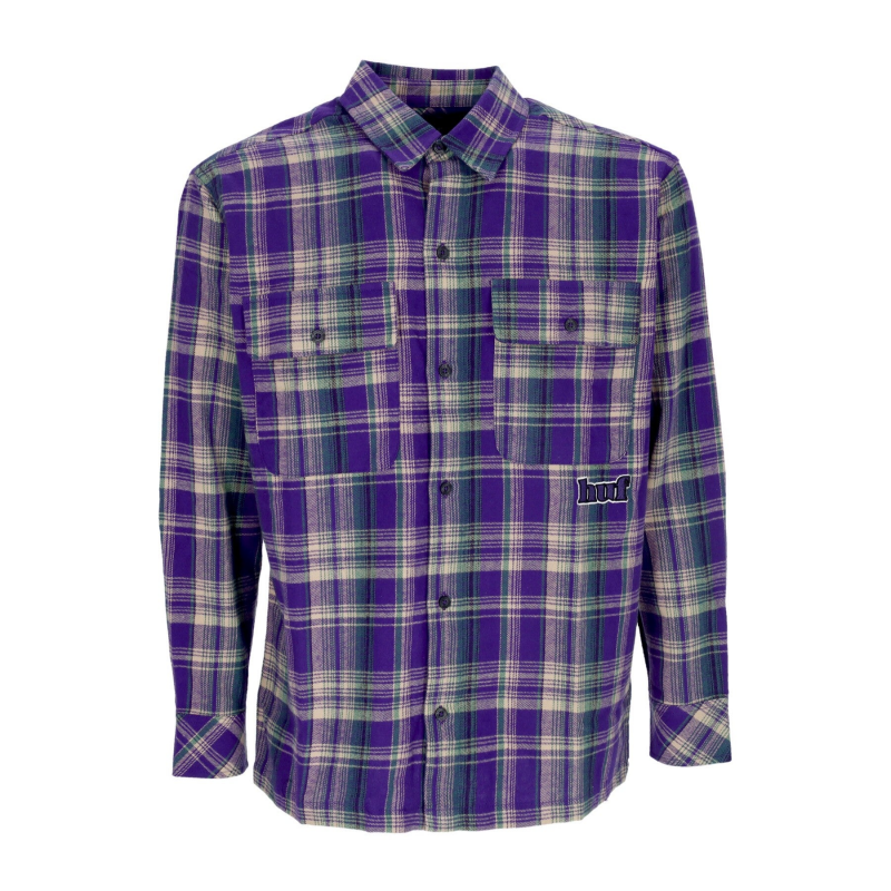 Banks Flannel Shirt Herren Langarmshirt Lila