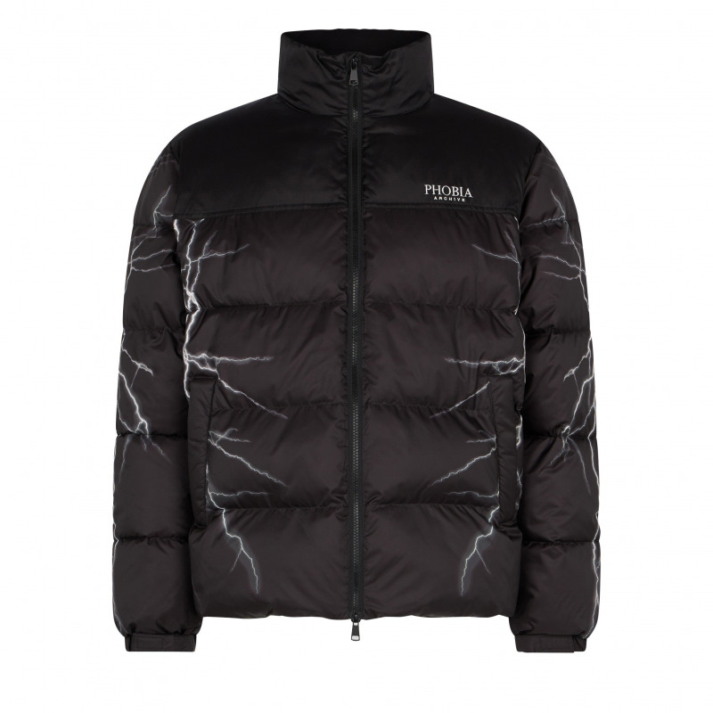 Puffy Jacket Herren Daunenjacke Schwarz/Grau
