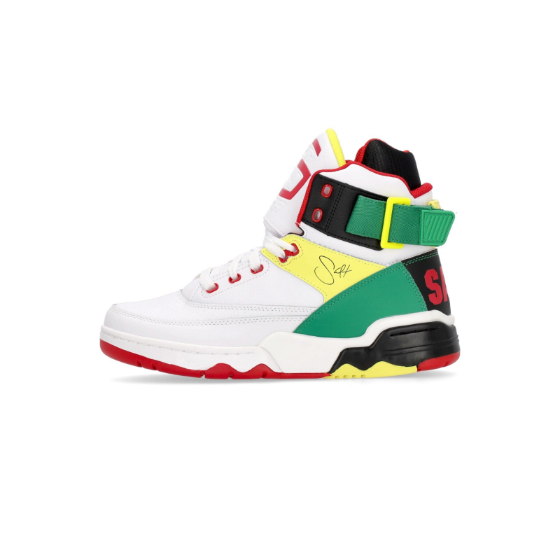 Ewing 33 Hi X Salt N Pepa Herren-Basketballschuh Schwarz/Jelly Bean/Chinese Red