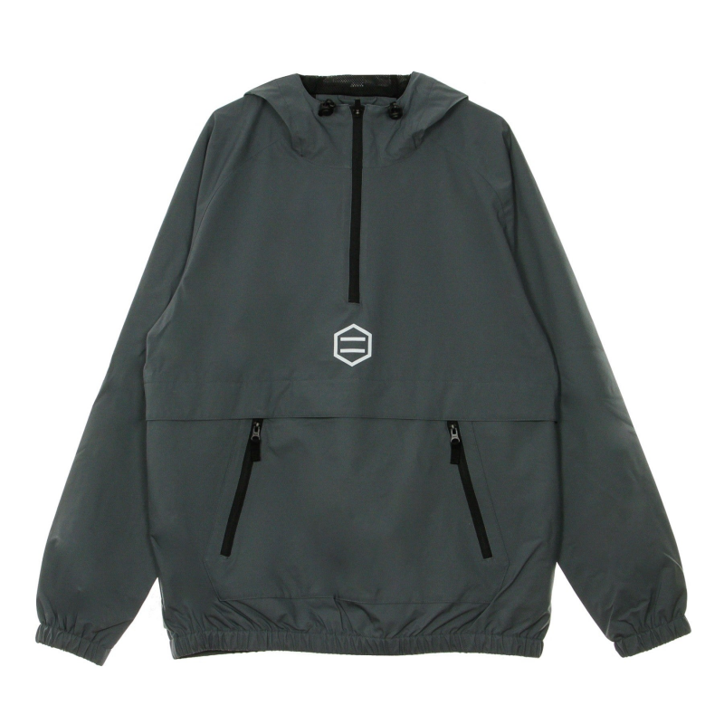 Pull-On-Windjacke fur Herren in Grau, leichter Anorak in Grau