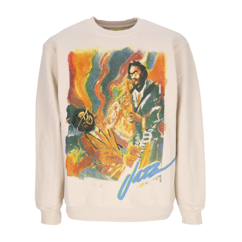 Herren-Sweatshirt „Jazz Night Crewneck Coconut“ mit Rundhalsausschnitt