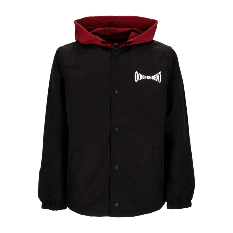 Herren-Windbreaker-Jacke Span Hooded Windbreaker Schwarz