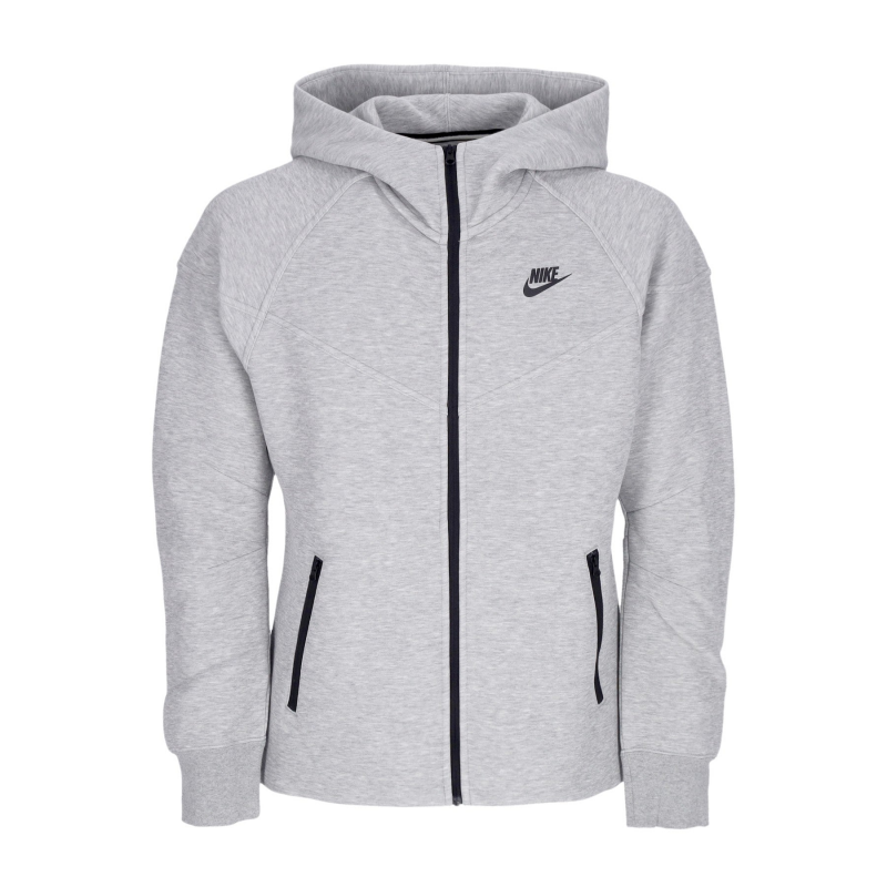 Damen Lightweight Zip Hoodie W Sportswear Tech Fleece Windrunner Full-Zip Hoodie Dk Grey Heather/Schwarz