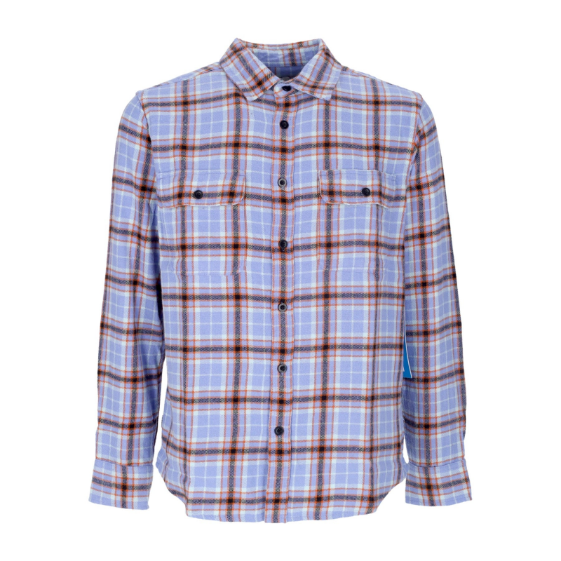 Cole Woven Herren-Langarmshirt L/s Digital Violet Multi