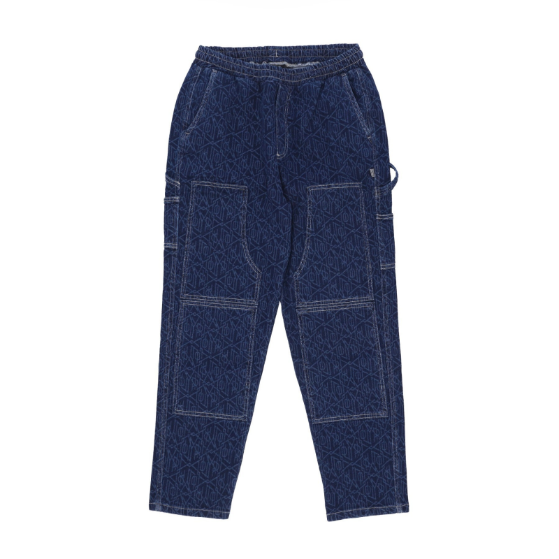 Monogram Laser Carpenter Pants Blaue lange Herrenhose