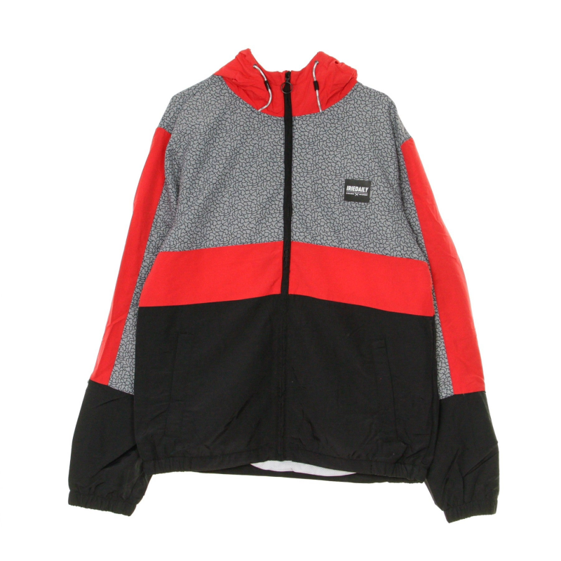Prime Hood Jacke Herren-Windbreaker Schwarz/Rot