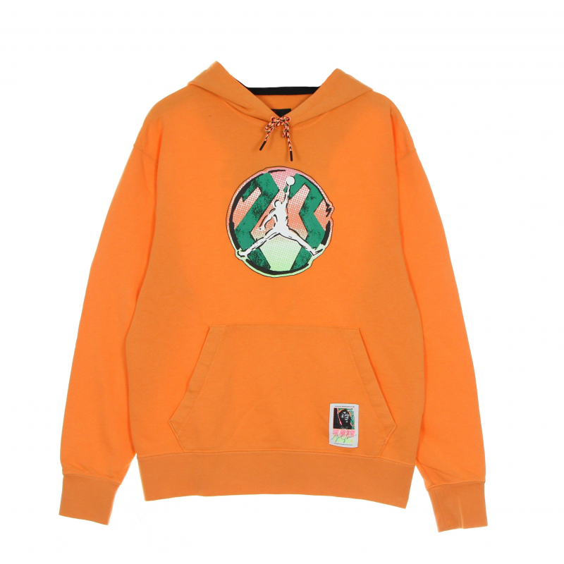 Herren Hoodie Sport DNA Washed Pullover Hoodie Atomic Orange