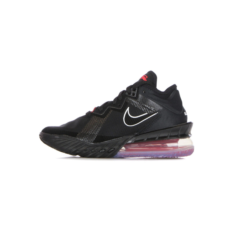 Lebron Xviii Low Herren-Basketballschuh Schwarz/WeiB/Universitatsrot