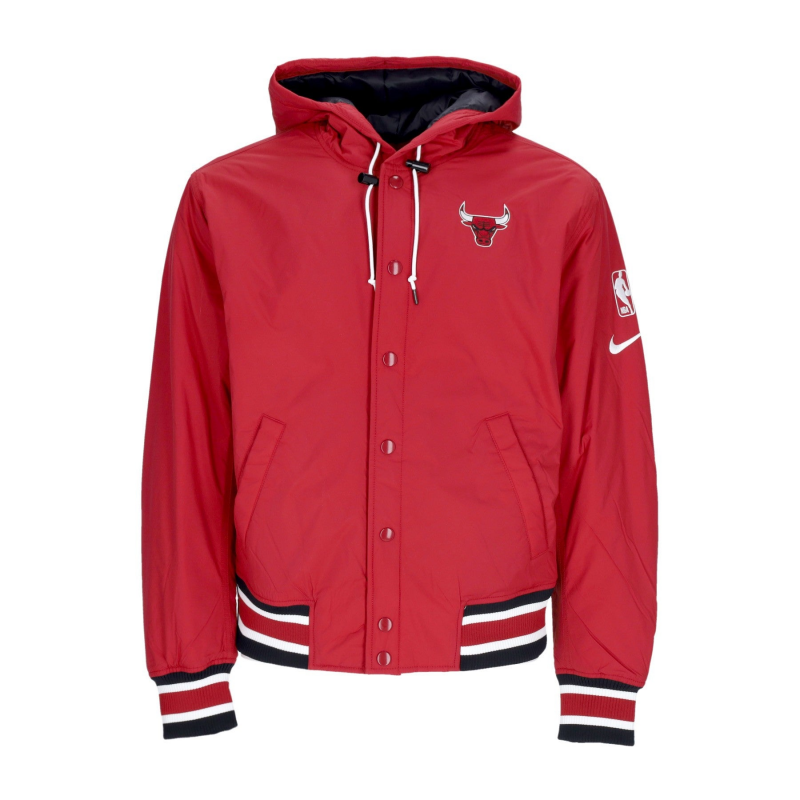 Herren NBA City Edition Full Snap Jacke Chibul Team Crimson/Schwarz/WeiB/Schwarz