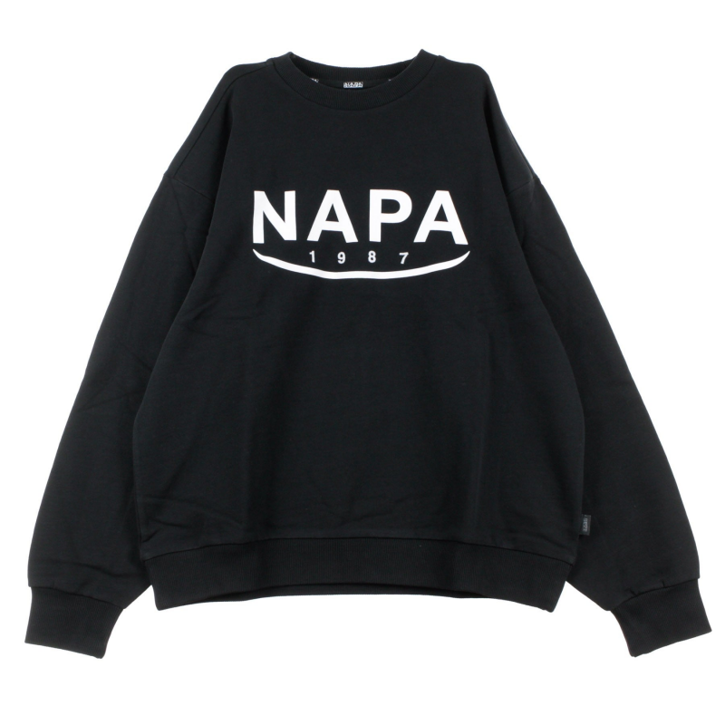 B-arosa Crew Sweat Herren-Sweatshirt mit Rundhalsausschnitt, Schwarz