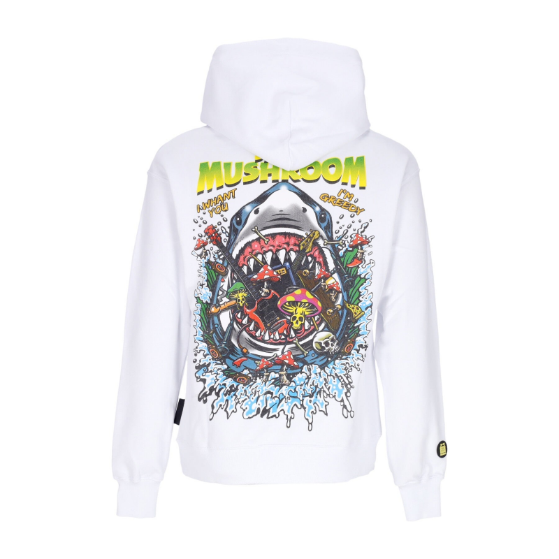 Leichtes Kapuzen-Sweatshirt fur Herren, Shark Hoodie, WeiB