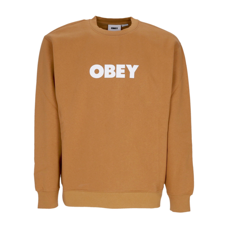 Bold Crew Premium Fleece Herren-Sweatshirt mit Rundhalsausschnitt, Brown Sugar