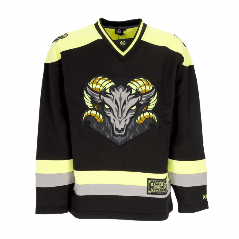 Herren-Hockey-Sweatshirt Goat Hockey Crewneck Schwarz