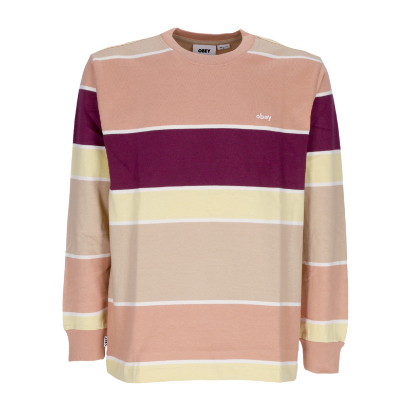 Herren Langarm-T-Shirt Nationale Stripe L/s Tee Italian Clay Multi