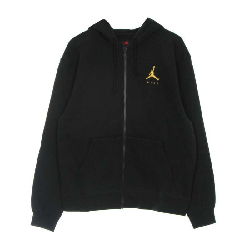 Jumpman Fleece Full-Zip Zip Hoodie fur Herren Schwarz/Pollen