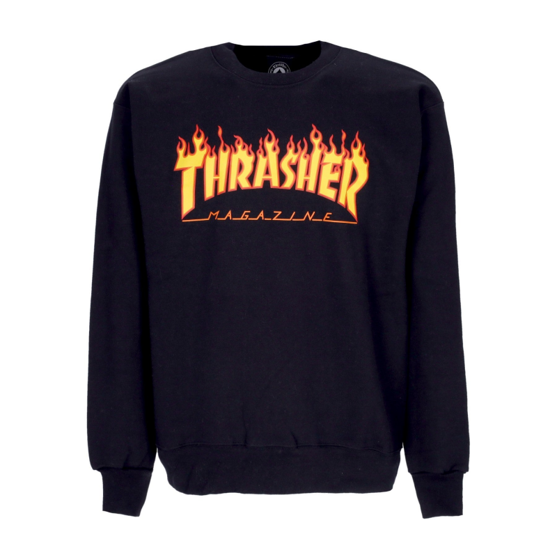 Flame Crewneck Herren-Sweatshirt Schwarz/Gelb