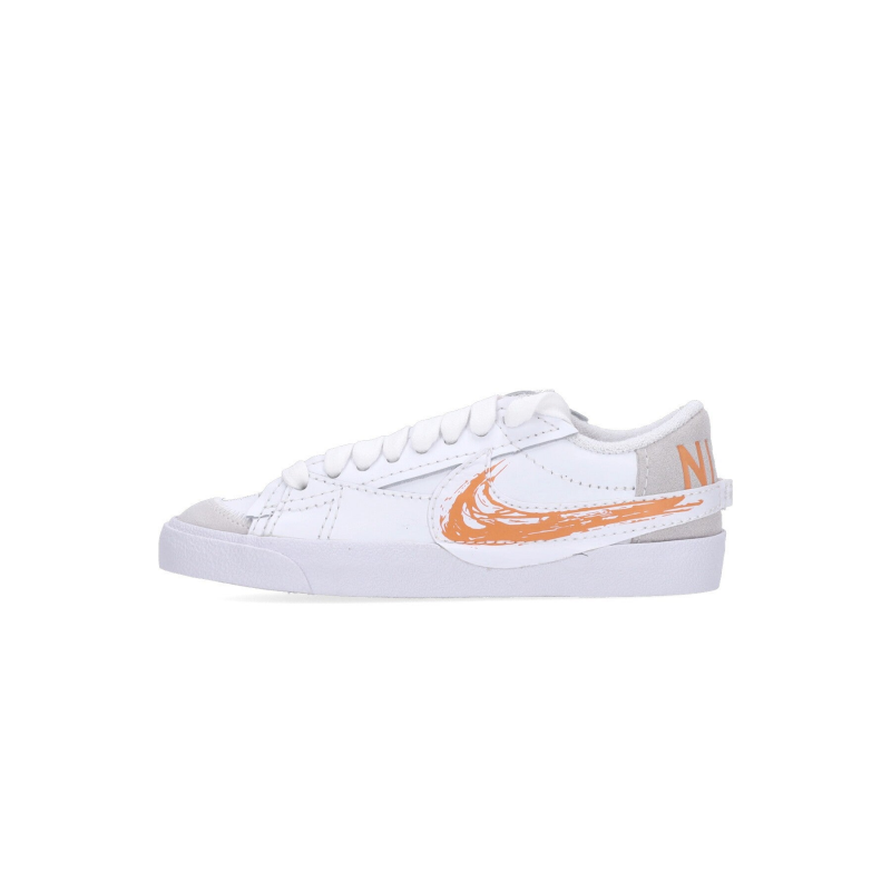 Niedriger Herrenschuh Blazer Low 77 Jumbo WeiB/Orange Trance/Segel