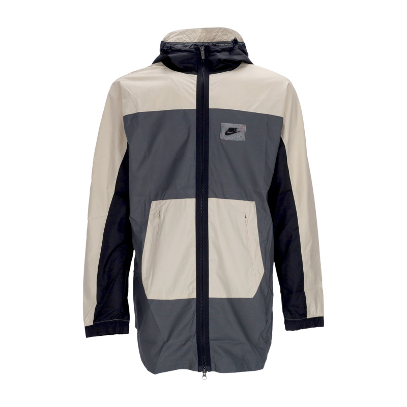 Herren-Windbreaker-Webjacke Eisengrau/Rattan/Schwarz/Schwarz