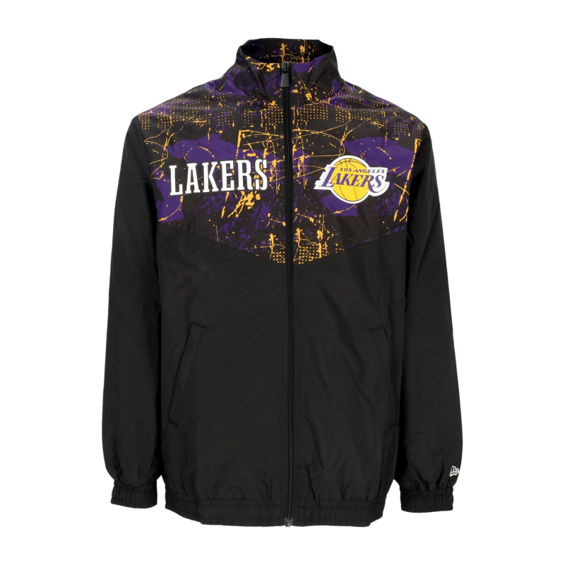 Herren-Trainingsjacke Nba All Over Print Panel Track Jacket Loslak Schwarz/Echtes Lila