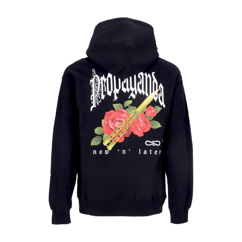 Herren-Hoodie mit Schmetterlingsmotiv, Schwarz